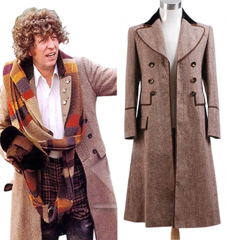 Doctor Who Fourth 4th Doctor Brown Coat Costume For Halloween Cosplay - ACcosplay