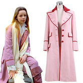 Doctor Who 5th Doctor Romana Long Pink Cashmere Trench Coat Cosplay Costume - ACcosplay