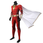 Shazam! Fury of the Gods Cosplay Suit Billy Batson Costume Superhero Zentai Bodysuit