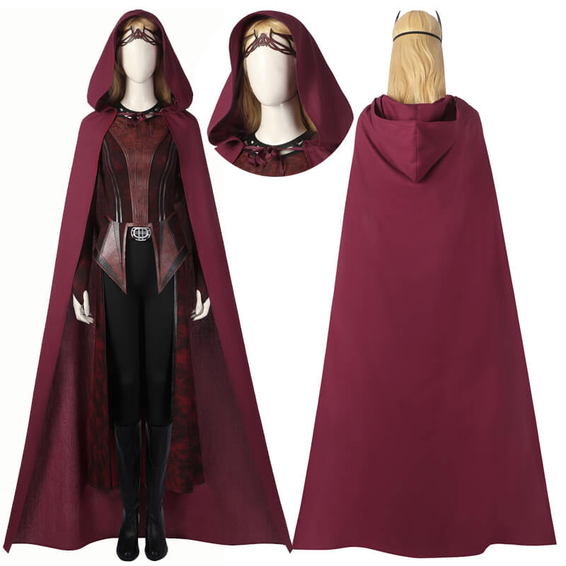 Doctor Strange 2 Scarlet Witch New Costume with Skirt Wanda New Outfit Halloween Cosplay Costumes