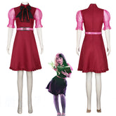 Draculaura Cosplay Monster High Live Action Movie Costume Women Red Dress Halloween Outfit