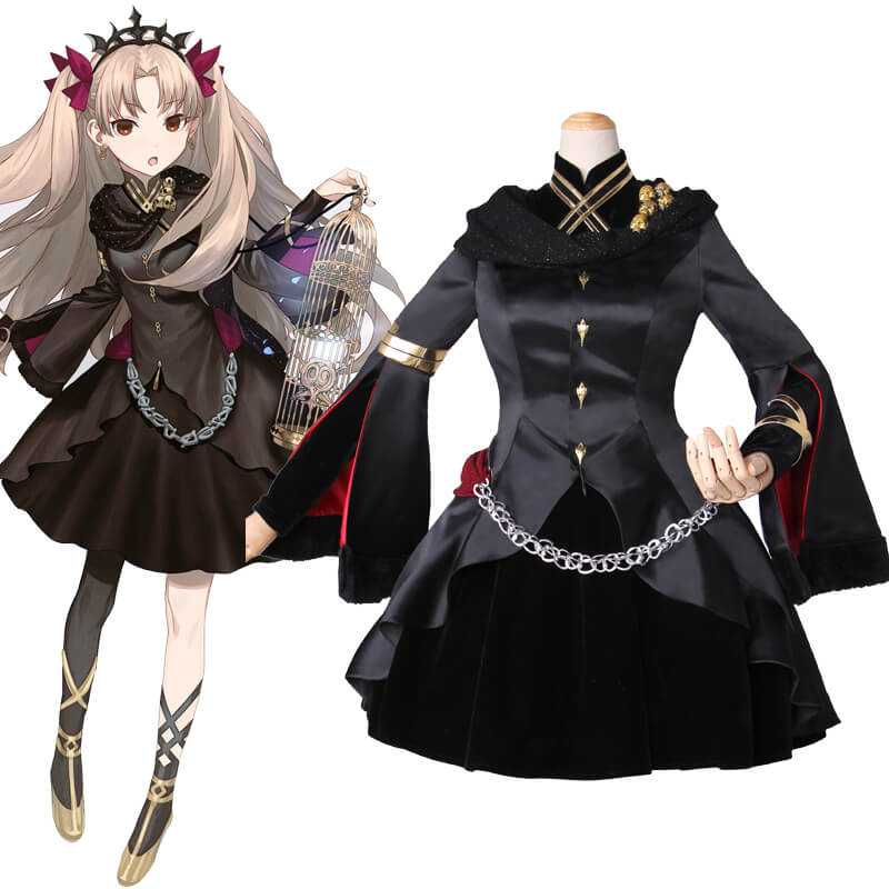 Fate Grand Order Black Formal Dress Uniform Lancer Ereshkigal Cosplay Costume - ACcosplay