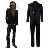 Good Omens David Tennant Black Full Set Crowley Costumes Cosplay ACcosplay - ACcosplay