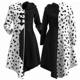 Kids Cruella Dalmatian Coat Girls Cruella Devil Coat Halloween Outfit Cosplay Costumes