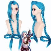 League of Legends LOL Jinx Wig Cosplay Game Arcane Linx Long Blue Wig ACcosplay