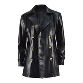 ACcosplay 8th Doctor Leather Jacket Coat Doctor Who Eighth Doctor Coat Cosplay Costumes