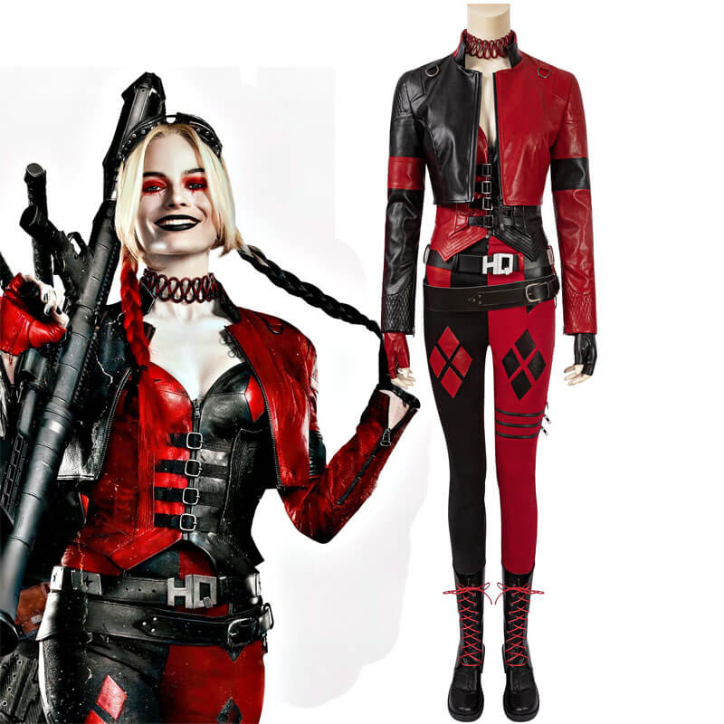 Harley Quinn Costumes The Suicide Squad 2 Red and Black Costumes