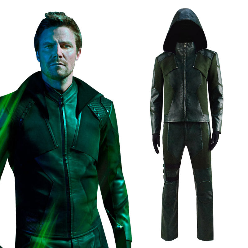 DC Comics Green Arrow Season 8 Oliver Queen Cosplay Costume Outfit - ACcosplay