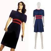 Peggy Carter Blue Dress What If Classic Peggy Dress Cosplay Costumes ACcosplay