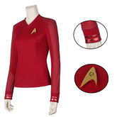 Star Trek Strange New Worlds Red Uniform Shirt Cosplay Costume ACcosplay
