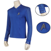 Star Trek Strange New Worlds Uniforms Shirt Cosplay Costume ACcosplay - Blue Color