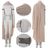 Star Wars Padme Amidala Costumes Padme Cosplay White Battle Outfits New Version ACcosplay