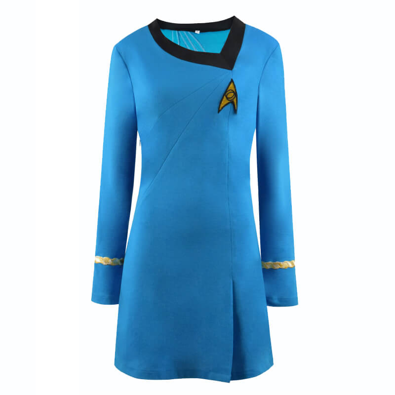 Star Trek The Original Series The Female Duty Uniform Blue Dress Cosplay Costume