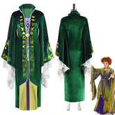 2022 Hocus Pocus 2 Winifred Sanderson Cosplay Costume Green Dress Halloween Suit