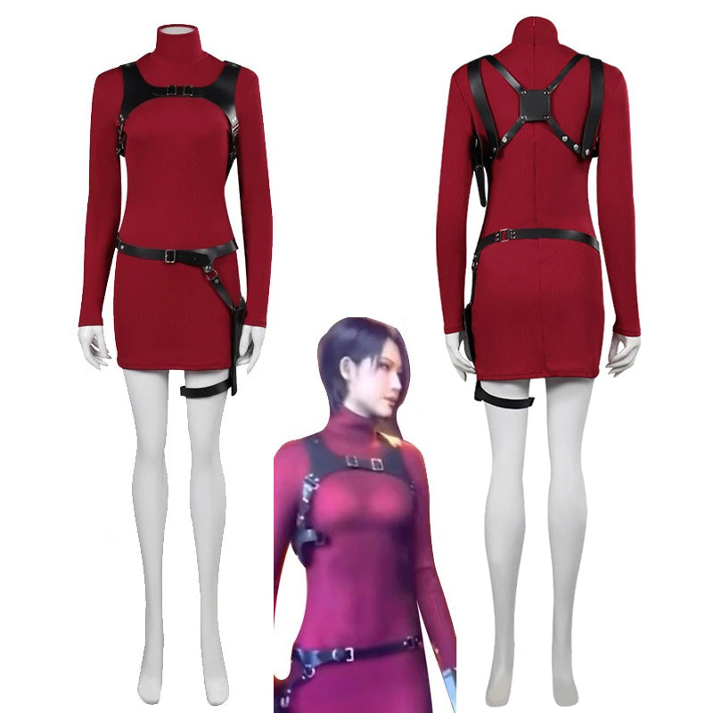 Resident Evil 4 Remake: a cosplay of Ada Wong sharpshooter in a red dress -  Aroged