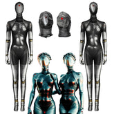 Atomic Heart Ballerina Twins Cosplay Costume Robot Twins Left Right Female Jumpsuit Mask