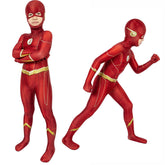 Barry Allen Cosplay The Flash Season 6 Costume Superhero Jumpsuit For Kids