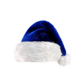 Christmas Hat Santa Hat Blue Velvet Classic Christmas New Year Party Hat(4 pieces)