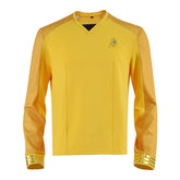 Star Trek: Strange New Worlds Captain Christopher Pike Cosplay Costume Yellow Uniform Shirt