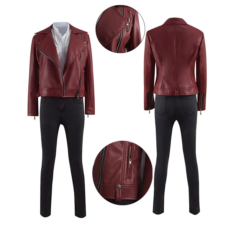 Resident Evil 2 Claire Redfield Remake Costume Leather Jacket