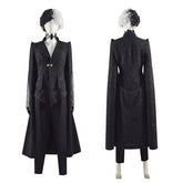 Cruella De Vil Cosplay 2021 Disney Movie Cruella Costume Black Coat With Wig