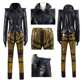 Cruella Black Leather Jacket 2021 Cruella de Vil Halloween Carnival Suit Cosplay Costumes