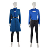 Westworld Season 4 Dolores Abernathy Cosplay Costume Blue Coat Suit Halloween Outfit