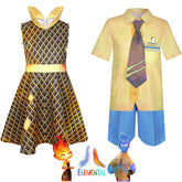 Elemental Ember Wade Cosplay Costume Fire Water Elemental Dress Uniform Halloween Party Suit