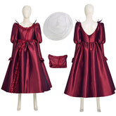 Enchanted Disenchanted 2 Giselle Cosplay Costume Ball Red Dress Halloween Carnival Suit