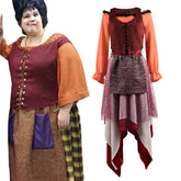 Mary Sanderson Costumes Hocus Pocus Cosplay Halloween Carnival Cosplay Dress