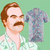 Stranger Things Jim Hopper Costume Hawaiian Shirt Button Down Shirt