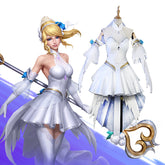 League of Legends Lux Cosplay Wild Rift Crystal Rose Lux Costume Wedding Dress