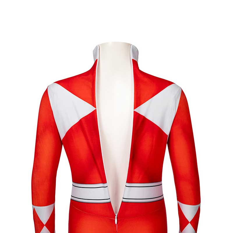 Kids Power Rangers Red Ranger Costume Suit Halloween Cosplay Zentai Jumpsuit