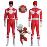 2023 Power Rangers Red Ranger Geki Cosplay Costume Jumpsuit With Mask