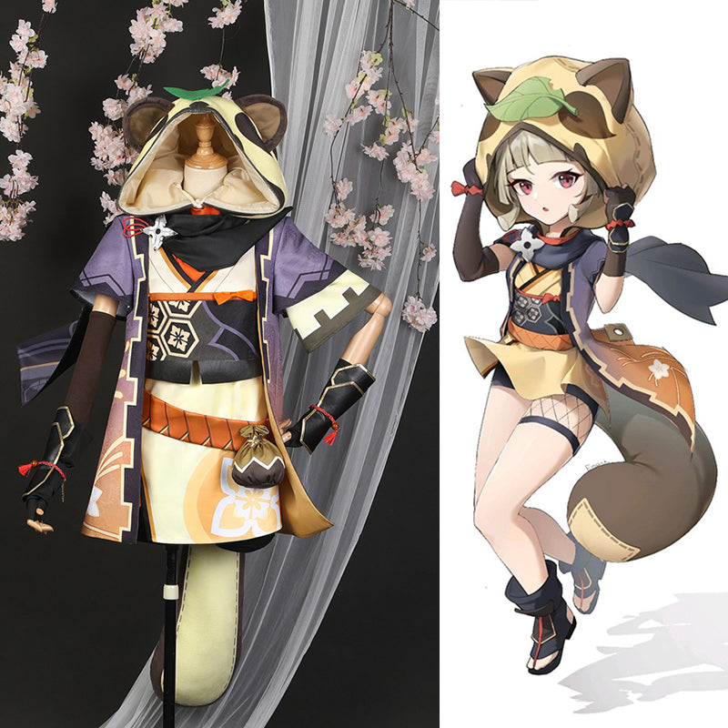 Genshin Impact Sayu Cosplay Costume Game Girl Kawaii Suit Kimono