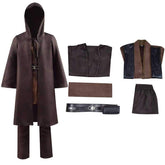 Star Wars Costumes Kids Obi-Wan Cosplay Costume Full Set Jedi Tunic Cloak Outfit Deluxe