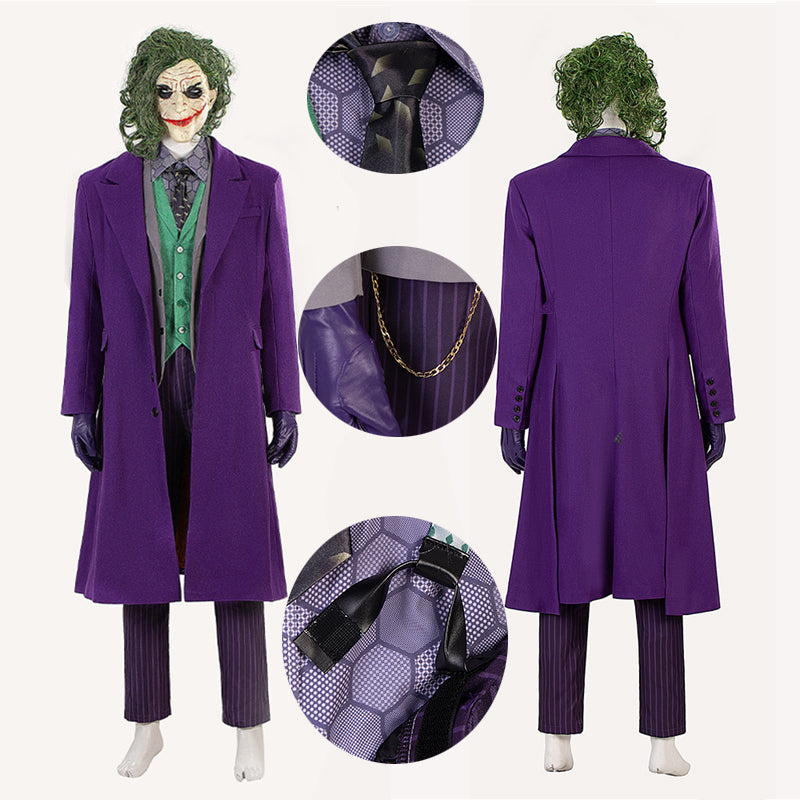 Batman The Dark Knight Rises Cosplay Joker Costume Coat Pants Vest Uni ACcosplay Batman The Dark Knight Rises Cosplay Joker Costume Coat Pants Vest Uni ACcosplay