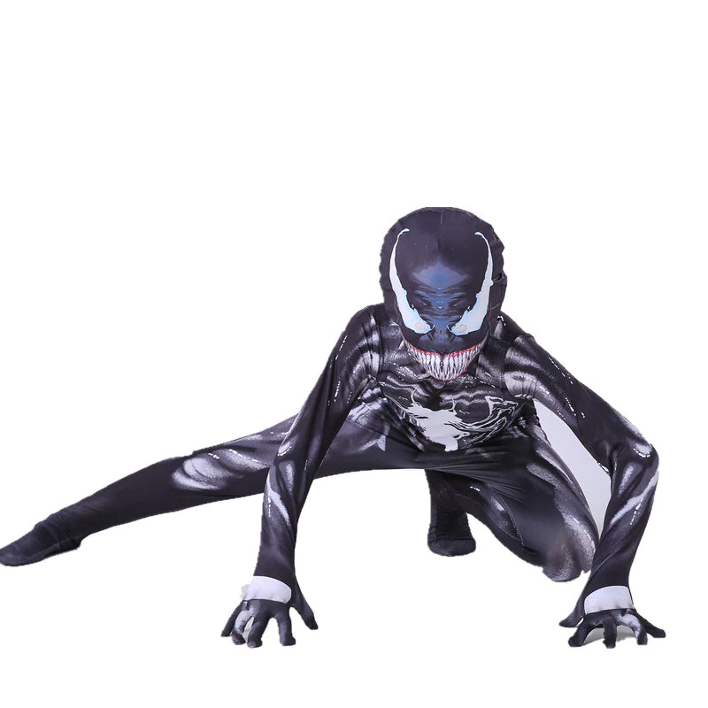 Costume Body Spiderman Venom Per Bambino - Cosplay Supereroe - Rosso, Taglia Unica