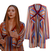 WandaVision Costume Wanda Pregnant Dress Scarlet Witch Maternity Dress Cosplay