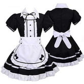 Women Maid Dress Short Sleeve Lolita Dress French Apron Maid Fancy Cosplay Costume