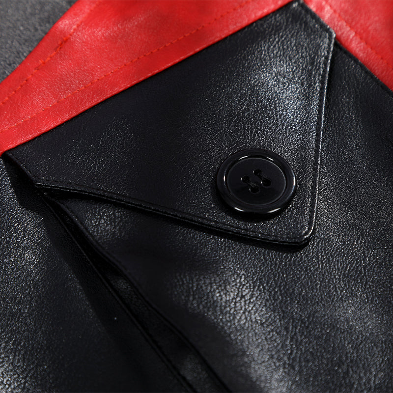 Red Hood Jason Todd Rebirth Cosplay Costume Red Leather Halloween Suit ACcosplay