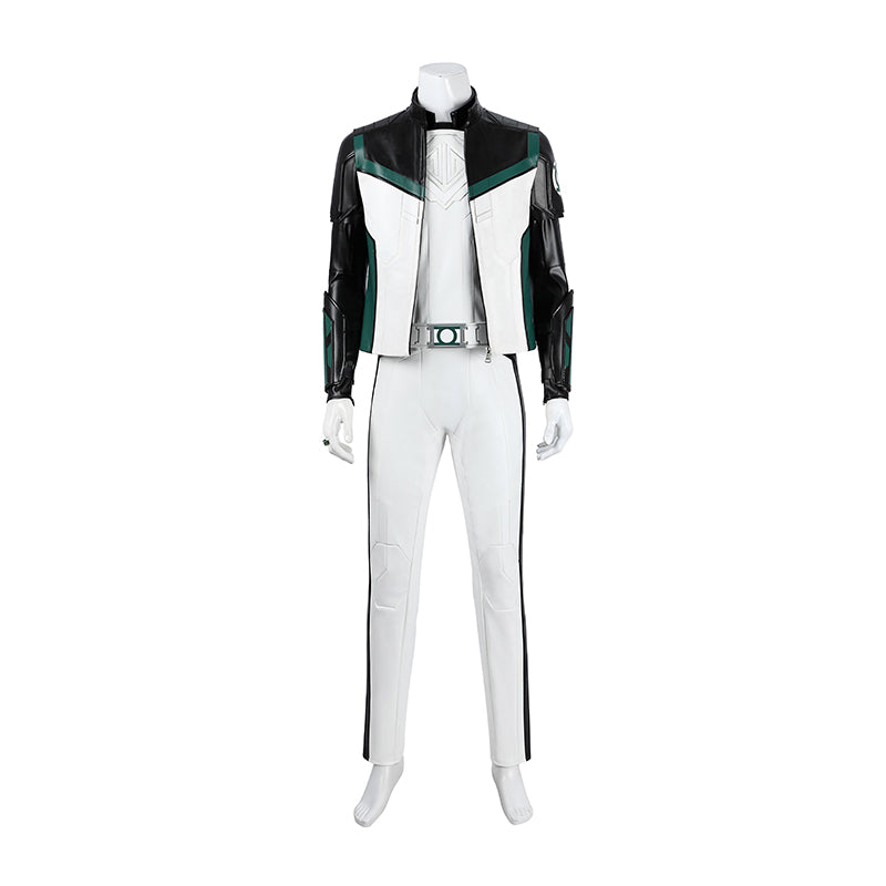 Superman Green Lantern White Suit Cosplay Costume Legacy Green Lantern Outfit Hallowenn ACcosplay