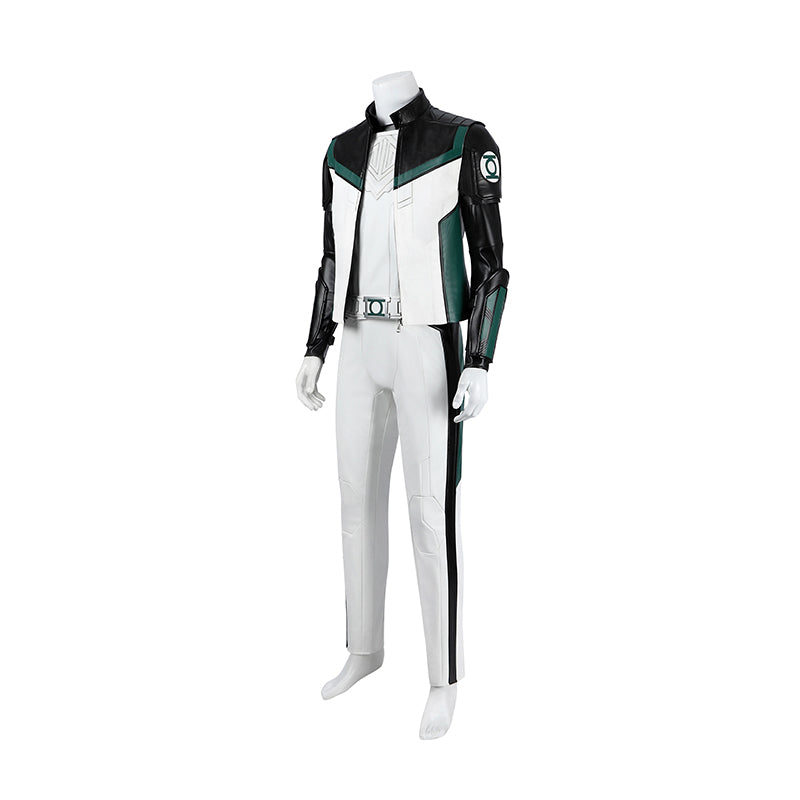 Superman Green Lantern White Suit Cosplay Costume Legacy Green Lantern Outfit Hallowenn ACcosplay