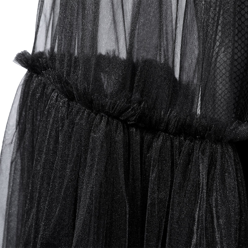 Wednesday Season 2 Wednesday Black Dance Mesh Dress Cosplay Costume ACcosplay