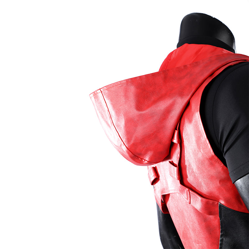 Red Hood Jason Todd Rebirth Cosplay Costume Red Leather Halloween Suit ACcosplay