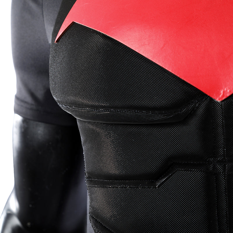 Red Hood Jason Todd Rebirth Cosplay Costume Red Leather Halloween Suit ACcosplay