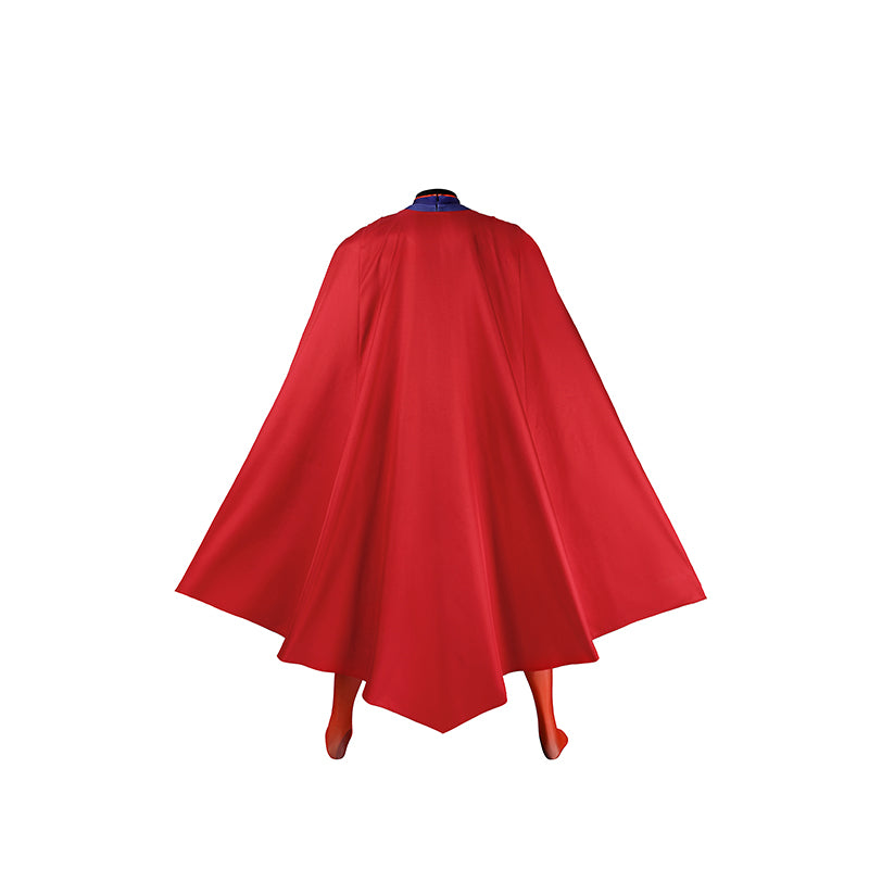 DC The New 52 Superman Clark Kent Superhero Cosplay Costume Print Jumpsuit Cloak ACcosplay