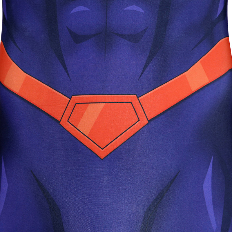 DC The New 52 Superman Clark Kent Superhero Cosplay Costume Print Jumpsuit Cloak ACcosplay