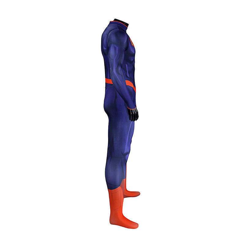 DC The New 52 Superman Clark Kent Superhero Cosplay Costume Print Jumpsuit Cloak ACcosplay