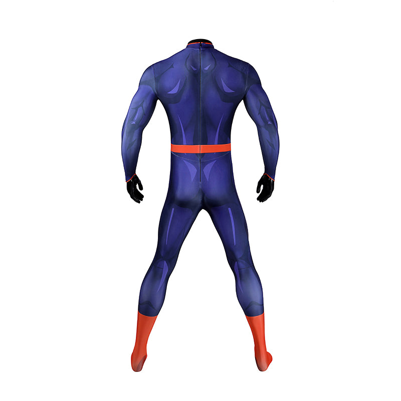 DC The New 52 Superman Clark Kent Superhero Cosplay Costume Print Jumpsuit Cloak ACcosplay